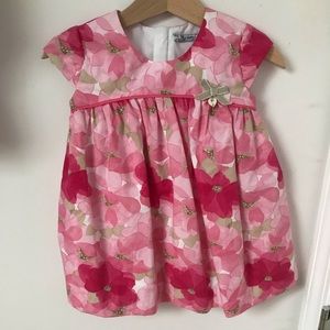 Pink Floral Dress with diaper cover NWT